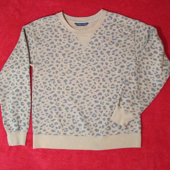 Abercrombie & Fitch Tops - Abercrombie & Fitch Animal Print Crew Neck Sweatshirt